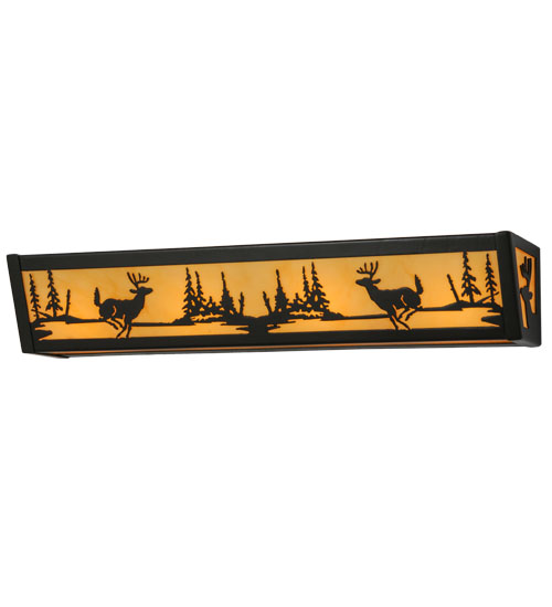 24"W Deer at Lake Vanity Light