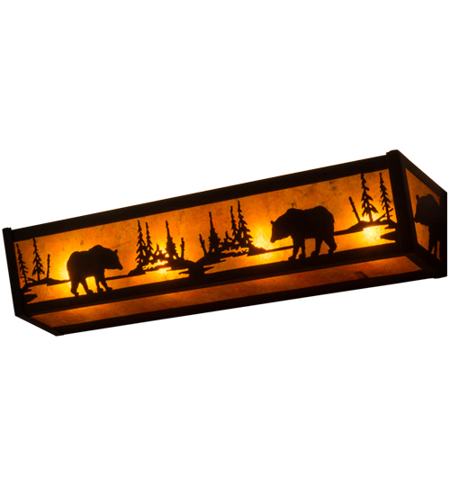 24"W Bear at Lake Vanity Light