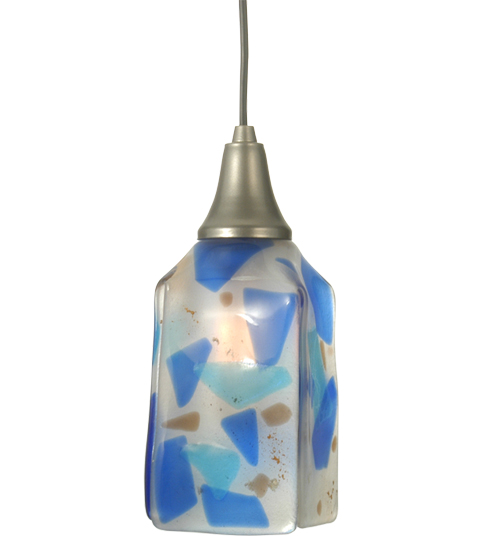 4"Sq Metro Fusion Ciel Cadente Draped Mini Pendant