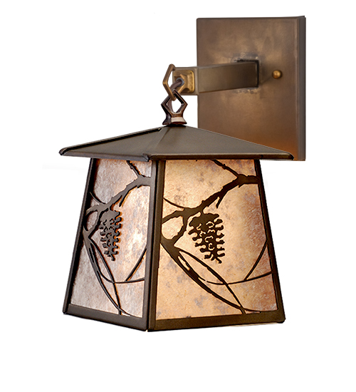 7.5"W Whispering Pines Lantern Wall Sconce