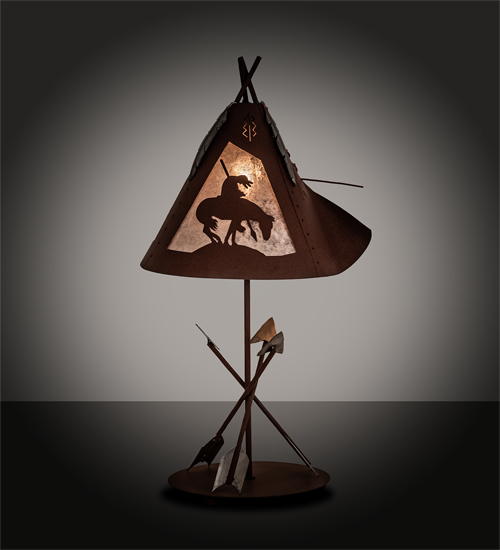 27" High Trail's End Table Lamp