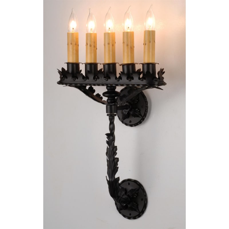 18.5"W Victorian Theatre 5 Light Wall Sconce