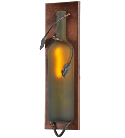 4"W Tuscan Vineyard Wine Bottle Wall Sconce