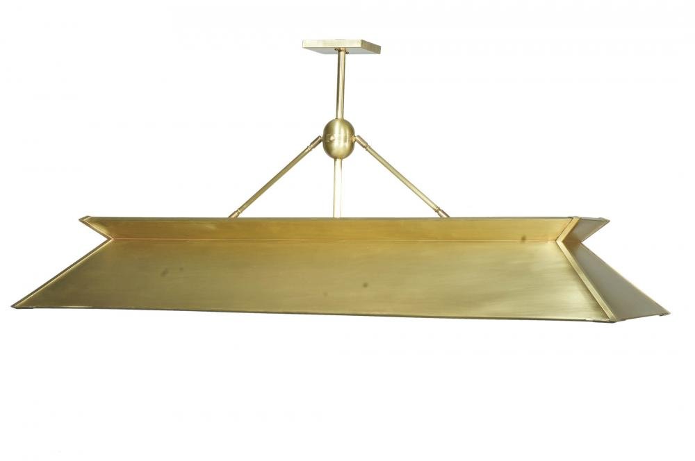 60"L Natural Brass Oblong Pendant