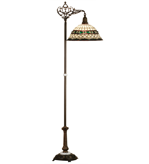70"H Tiffany Roman Bridge Arm Floor Lamp