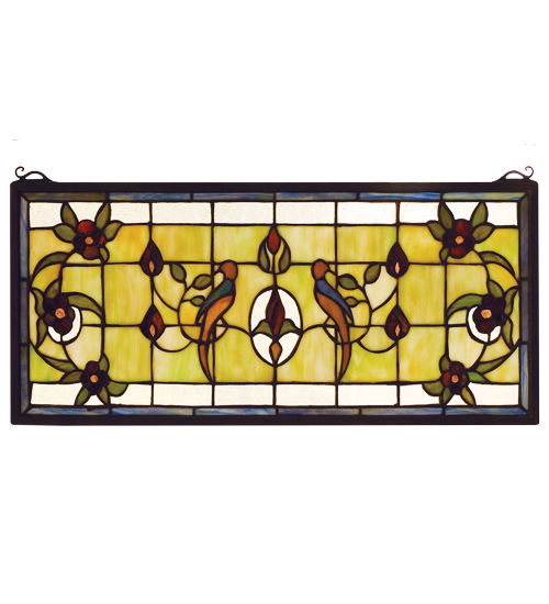 22"W X 10"H Lancaster Stained Glass Window