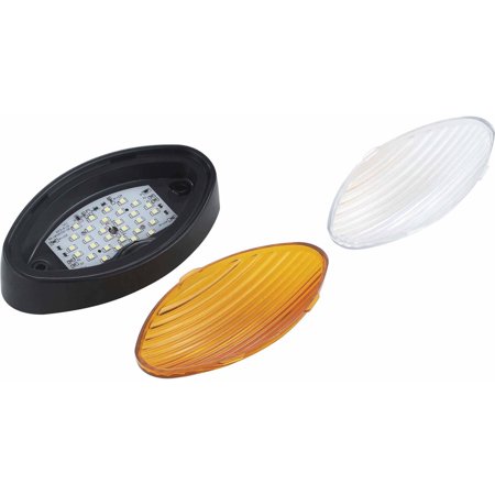 Black LED Oval Light 110-170Lum