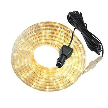 LED ROPE LIGHT 10 FT. DECORATIVE ROPE LIGHT 12V DC W/ CAR PLUG ADAPTOR