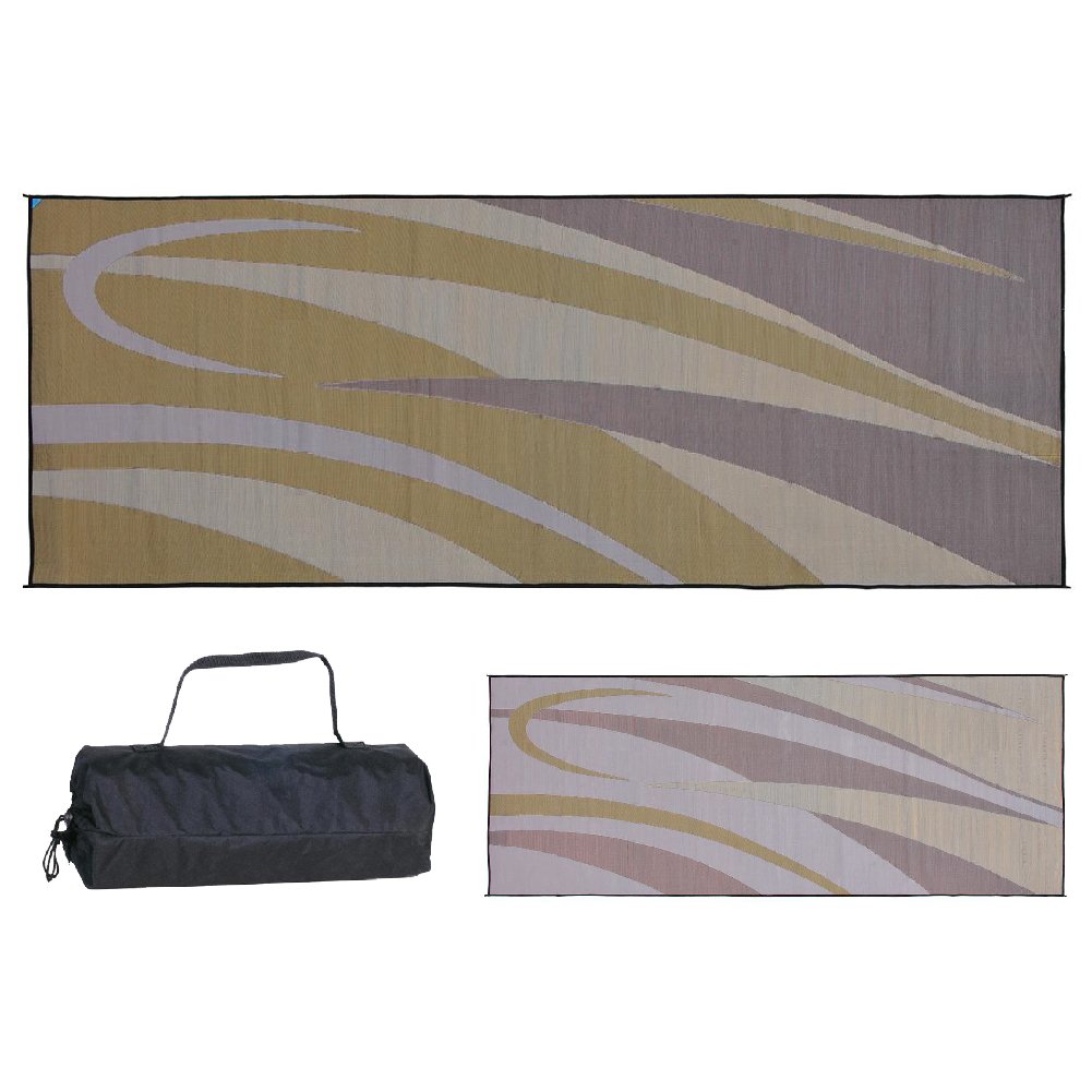 GRAPHIC MAT 8' X 20' BROWN/GOLD WITH CARRY BAG