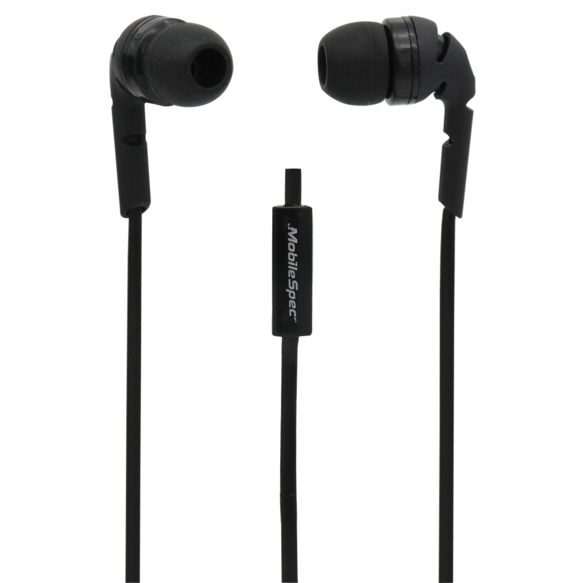 Mbs Stereo In Ear Buds Flat Cord Black