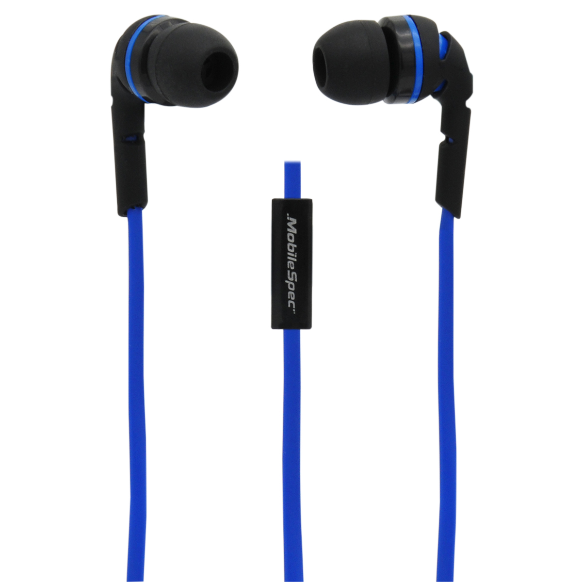 Mbs Stereo In Ear Buds Flat Cord Blue