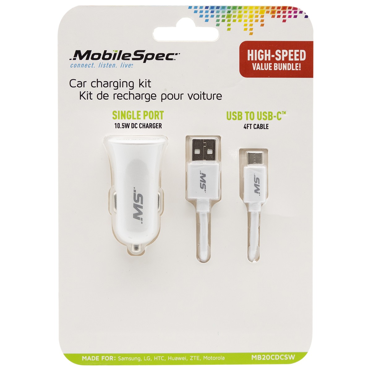 Car Charging Kit White