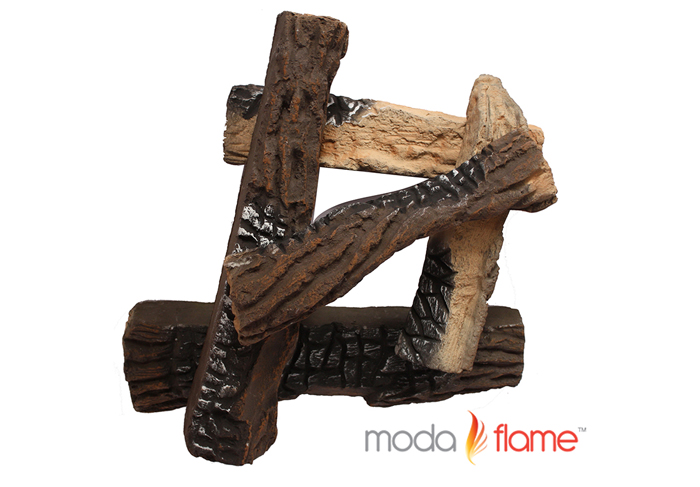 5 PCS Ceramic Fireplace Logs