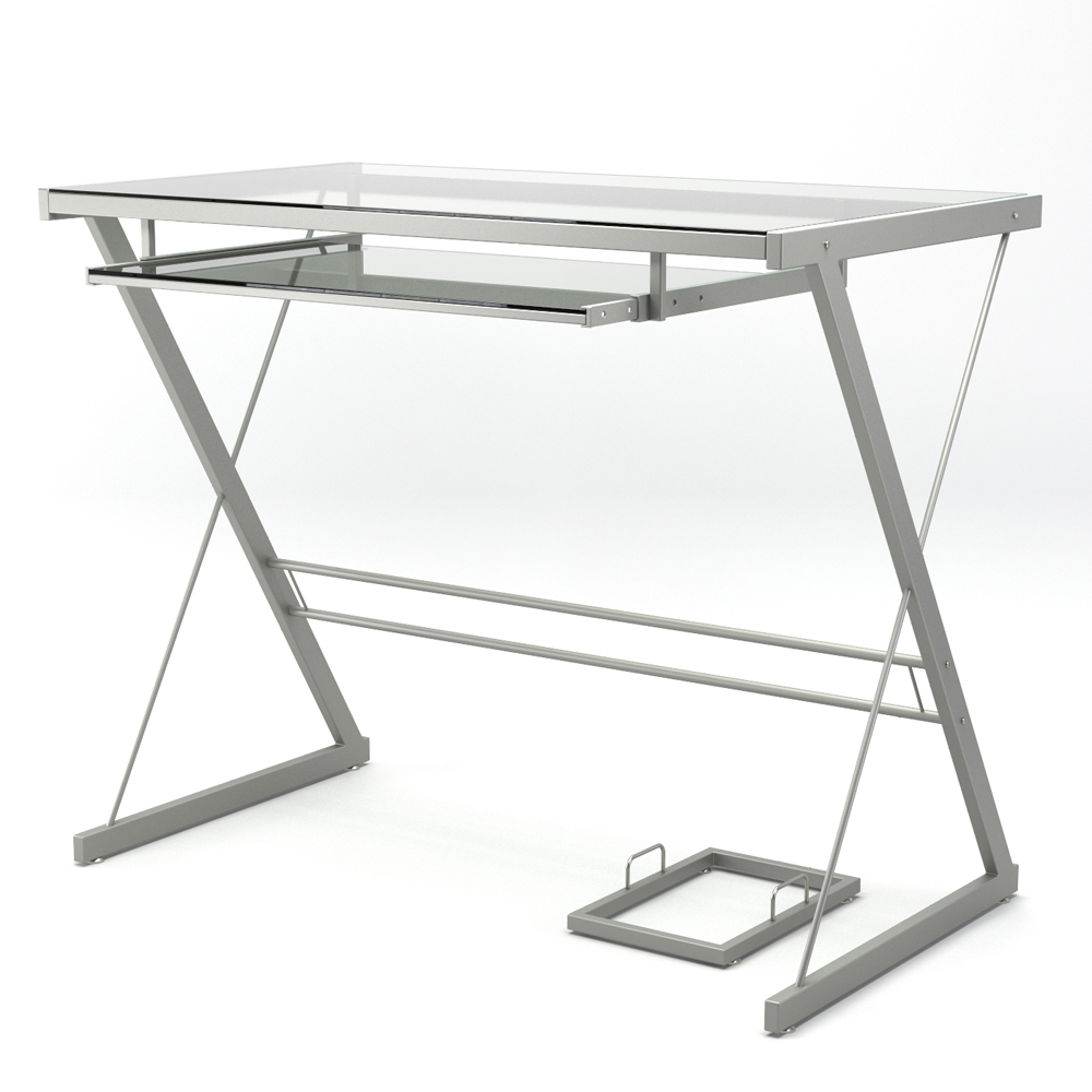 Becker Computer Desk in Silver