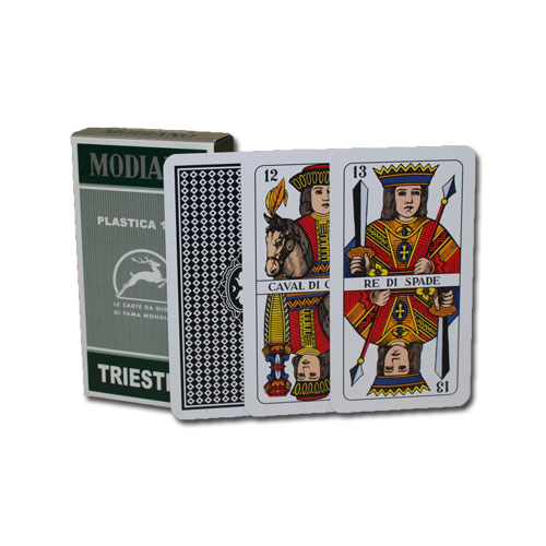 100% PLASTIC Deck of Triestine Italian Regional Cards