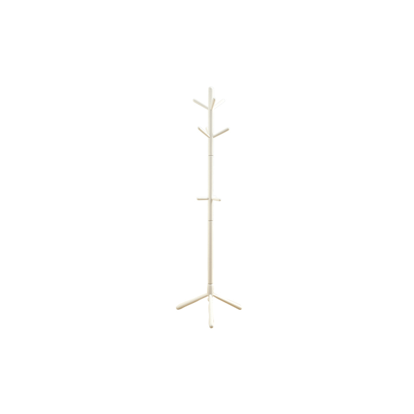 COAT RACK - 69"H / WHITE WOOD CONTEMPORARY STYLE