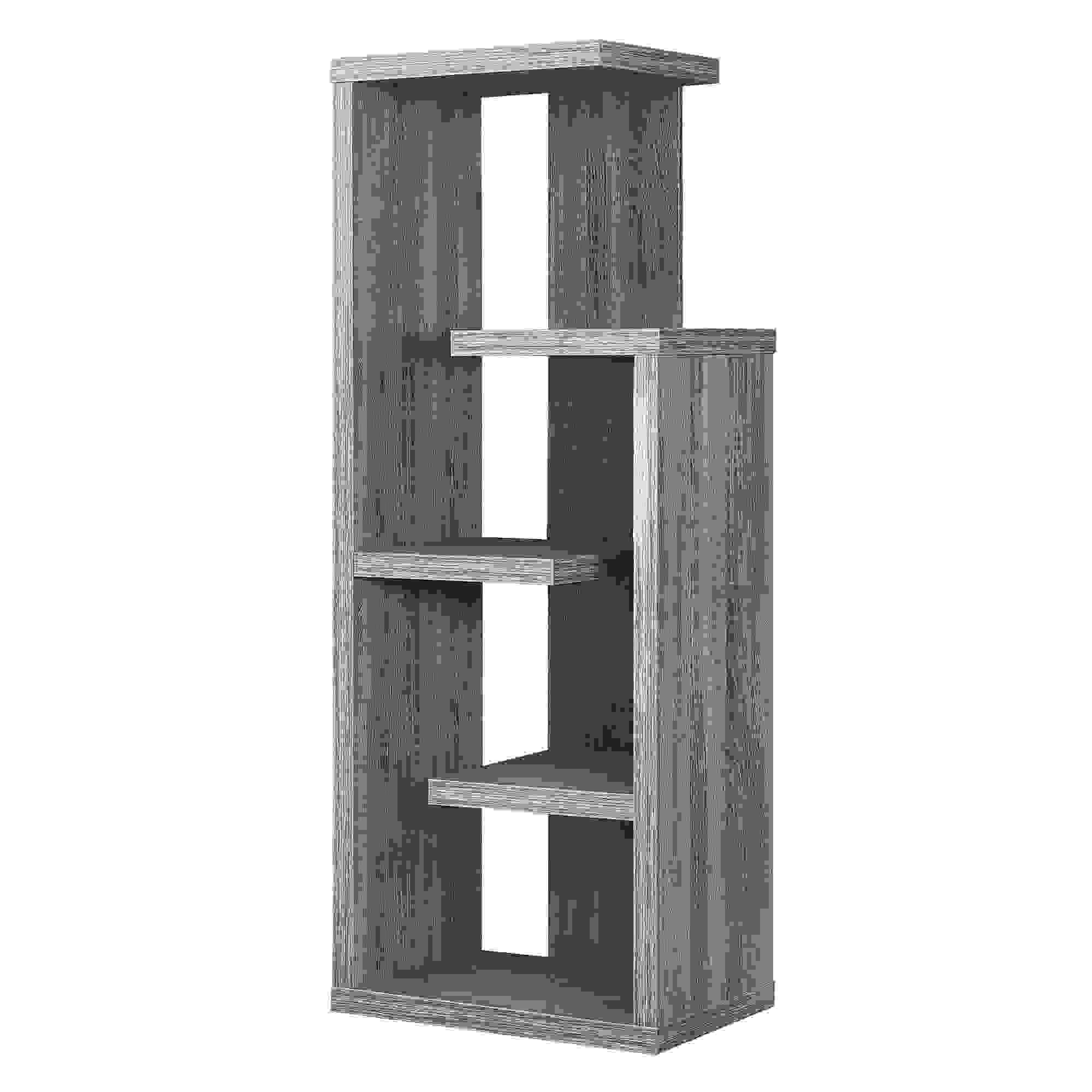 BOOKCASE - 48"H / DARK TAUPE ACCENT DISPLAY UNIT