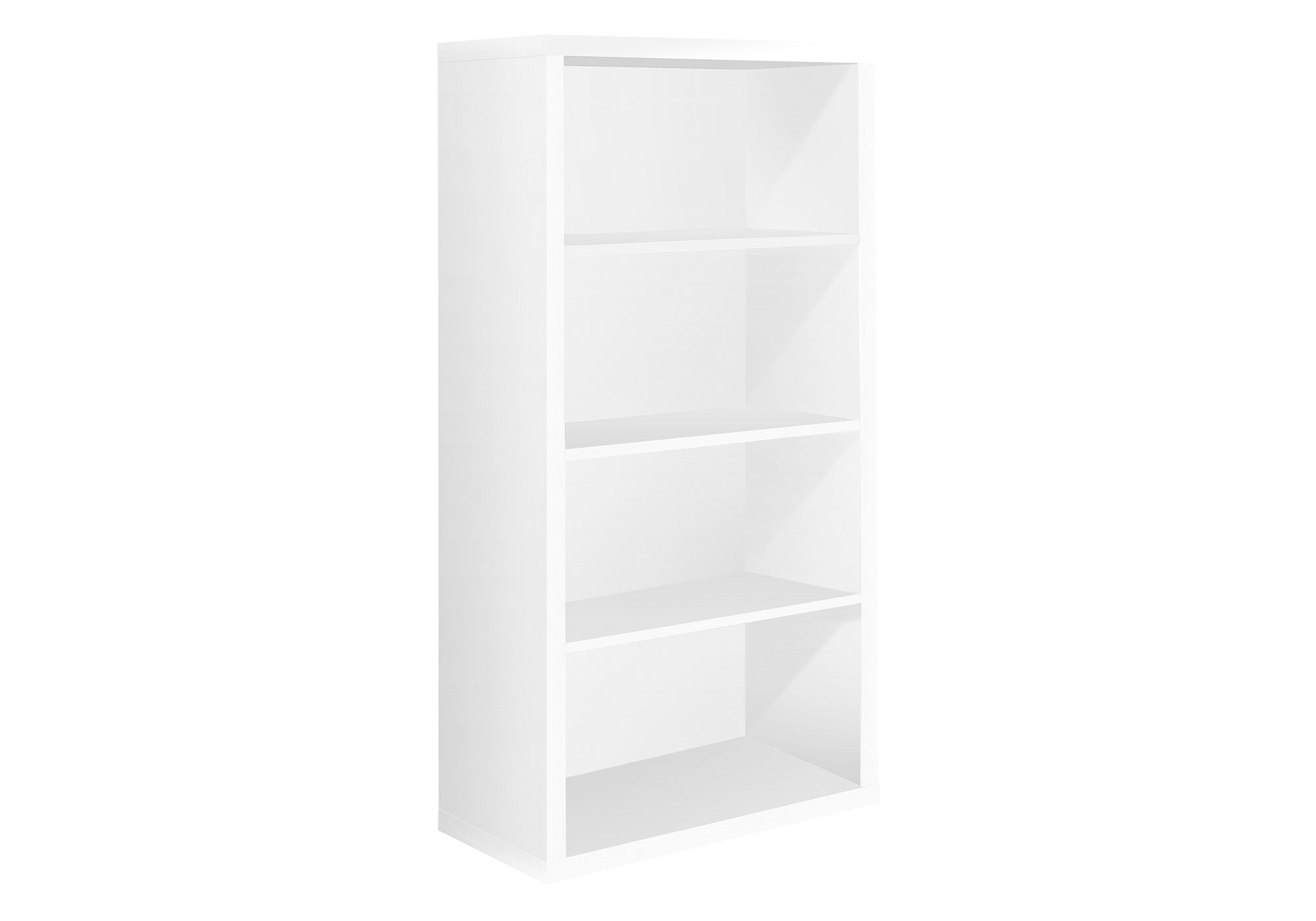 BOOKCASE - 48"H / WHITE WITH ADJUSTABLE SHELVES