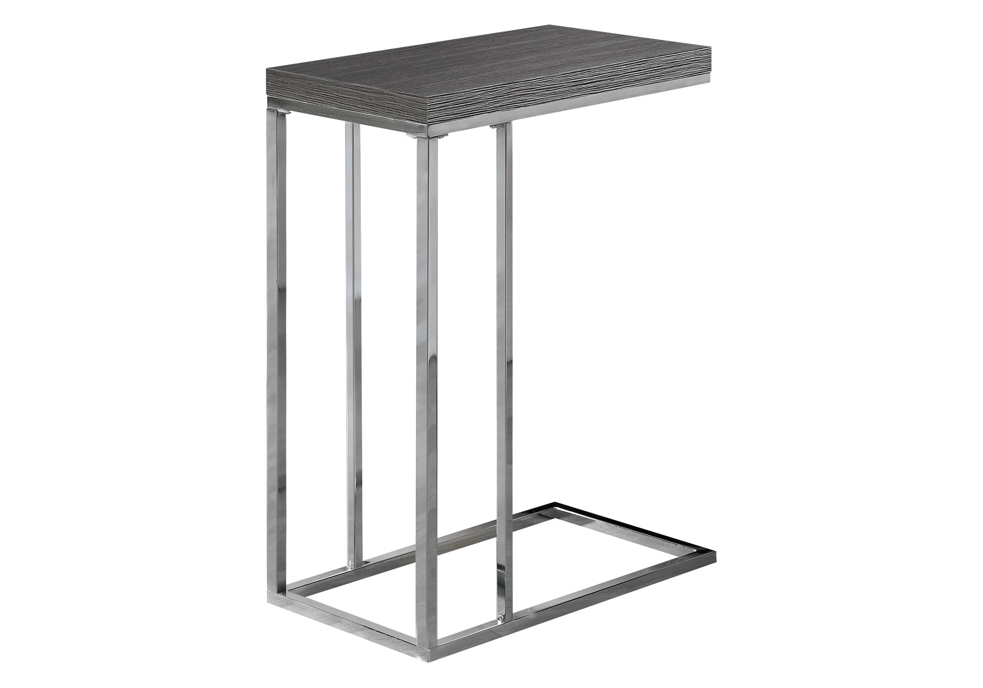 ACCENT TABLE - GREY WITH CHROME METAL