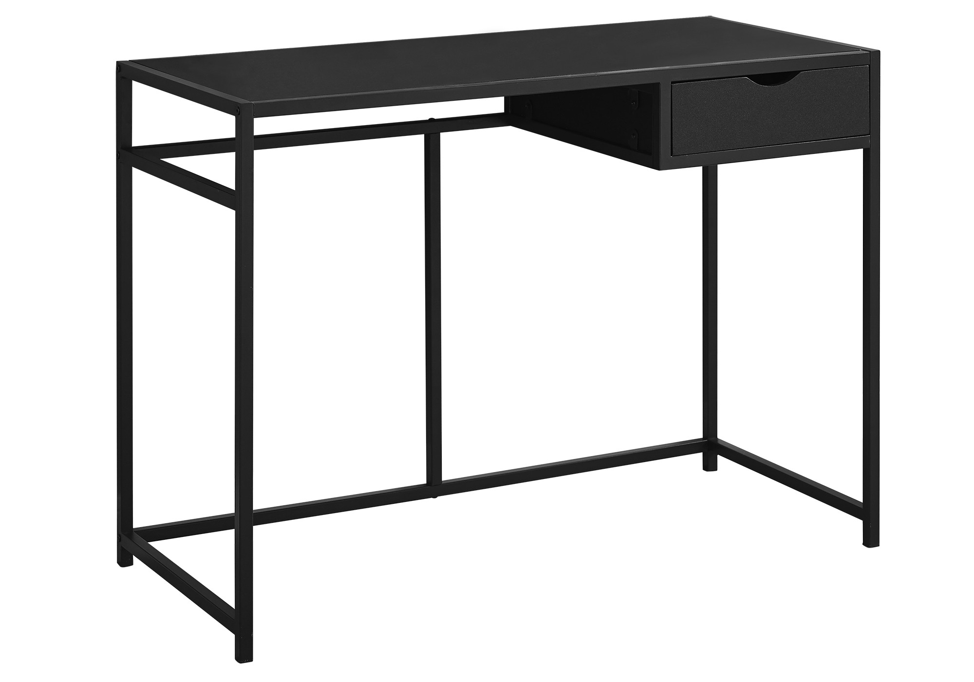 COMPUTER DESK - 42"L / BLACK / BLACK METAL