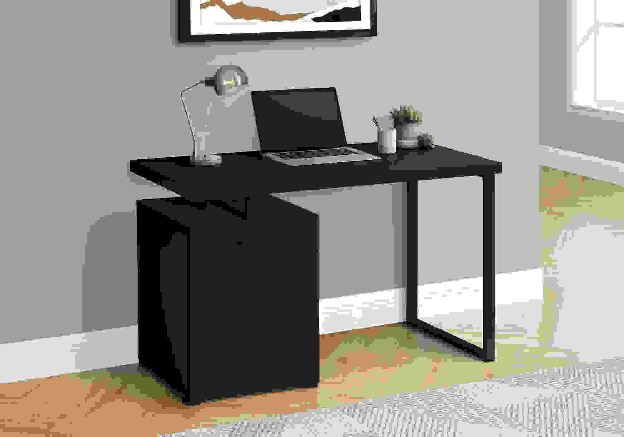 COMPUTER DESK - 48"L / BLACK LEFT OR RIGHT FACING