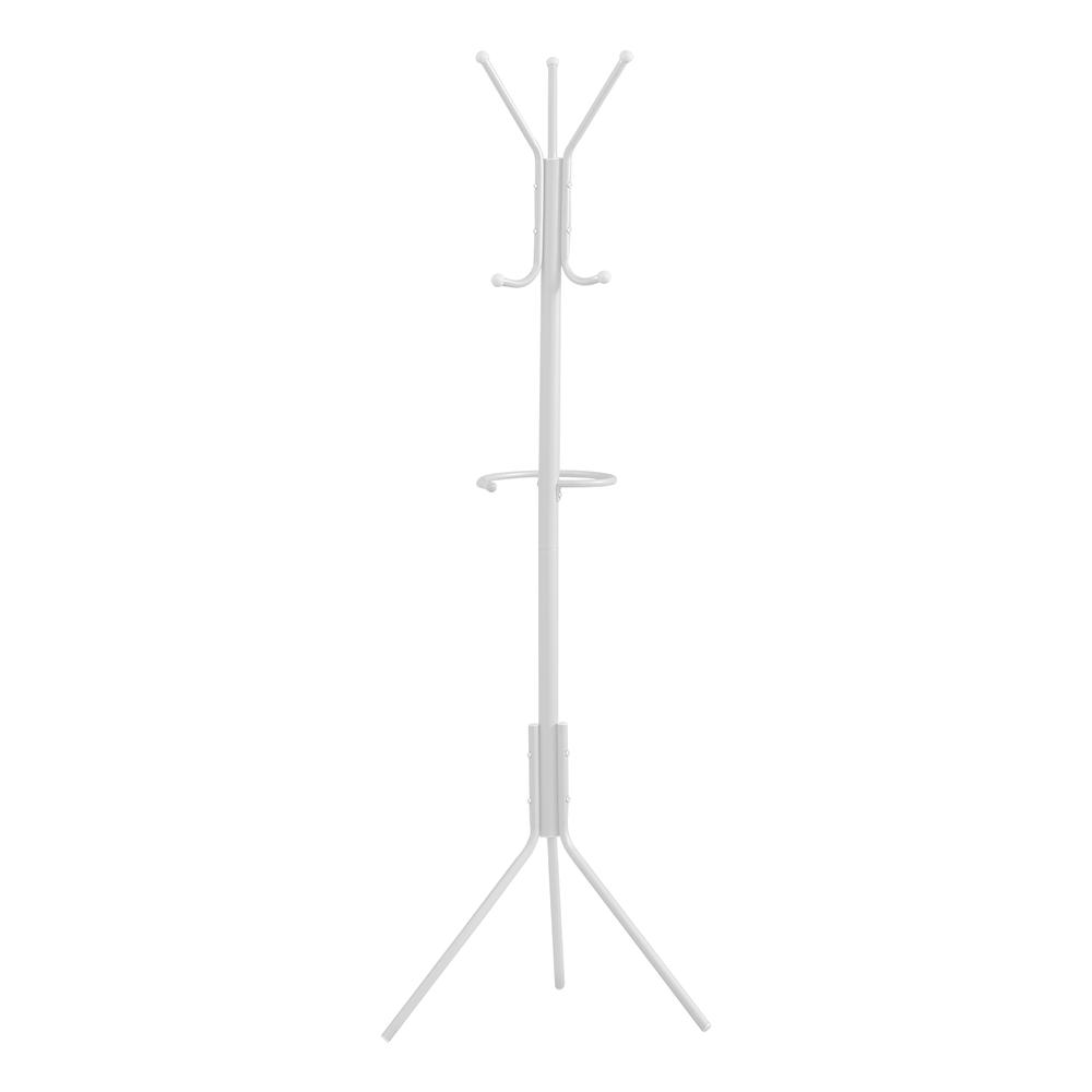 COAT RACK - 68"H / WHITE METAL