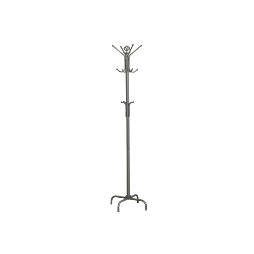 COAT RACK - 70"H / SILVER METAL