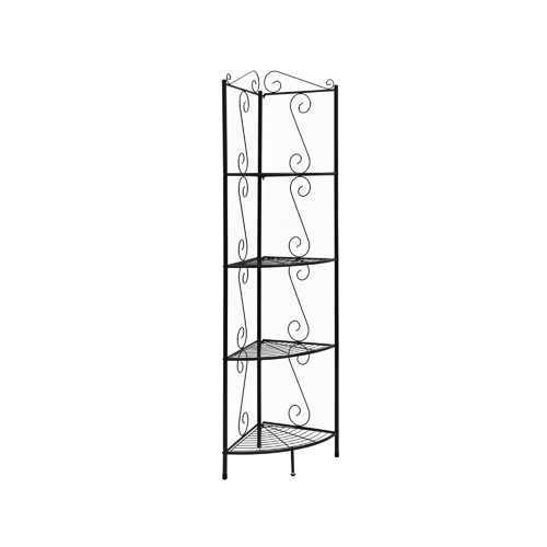 BOOKCASE - 70"H / COPPER METAL CORNER ETAGERE