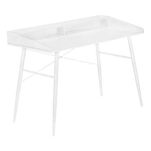 COMPUTER DESK - 48"L / WHITE / WHITE METAL"