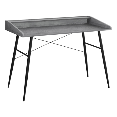 COMPUTER DESK - 48"L / GREY / BLACK METAL"