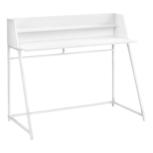 COMPUTER DESK - 48"L / WHITE / WHITE METAL