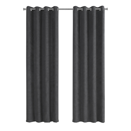 CURTAIN PANEL - 2PCS / 54"W X 95"H GREY ROOM DARKENING