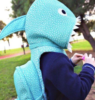 Shark - Hooded Backpack - Water-repellent