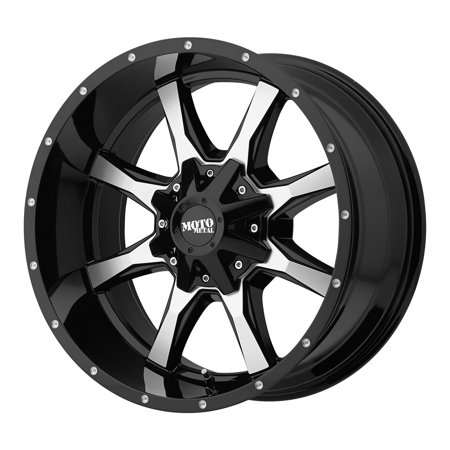 MO970 20x12 6x135.00/6x139.70 GLOSS BLACK W/ MACHINED FACE (-44 mm)