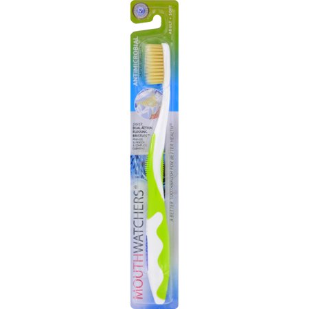 Mouth Watchers Antibacterial Adult Toothbrush Display Case Green (20 Pack)