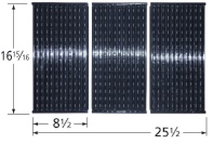 Stamped porcelain steel cooking grid for Ducane, Master Forge brand gas grills