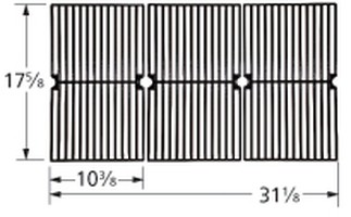 Gloss cast iron cooking grid for Backyard Classic, Brinkmann, Members Mark, Smoke Canyon brand gas grills