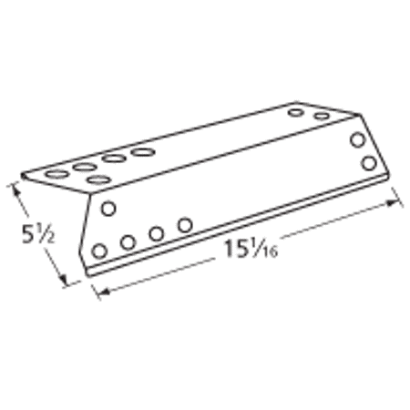 Stainless steel heat plate for Grill Master, Kenmore, Nexgrill, Uberhaus brand gas grills