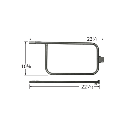 2-pc stainless steel burner set for Weber brand gas grills