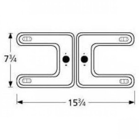 Stainless steel burner head for Broil-Mate, Sterling brand gas grills