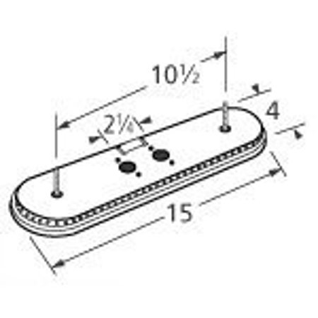 Stainless steel burner head for Phoenix brand gas grills