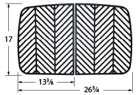 Matte finished cast iron cooking grid for Brinkmann brand gas grills