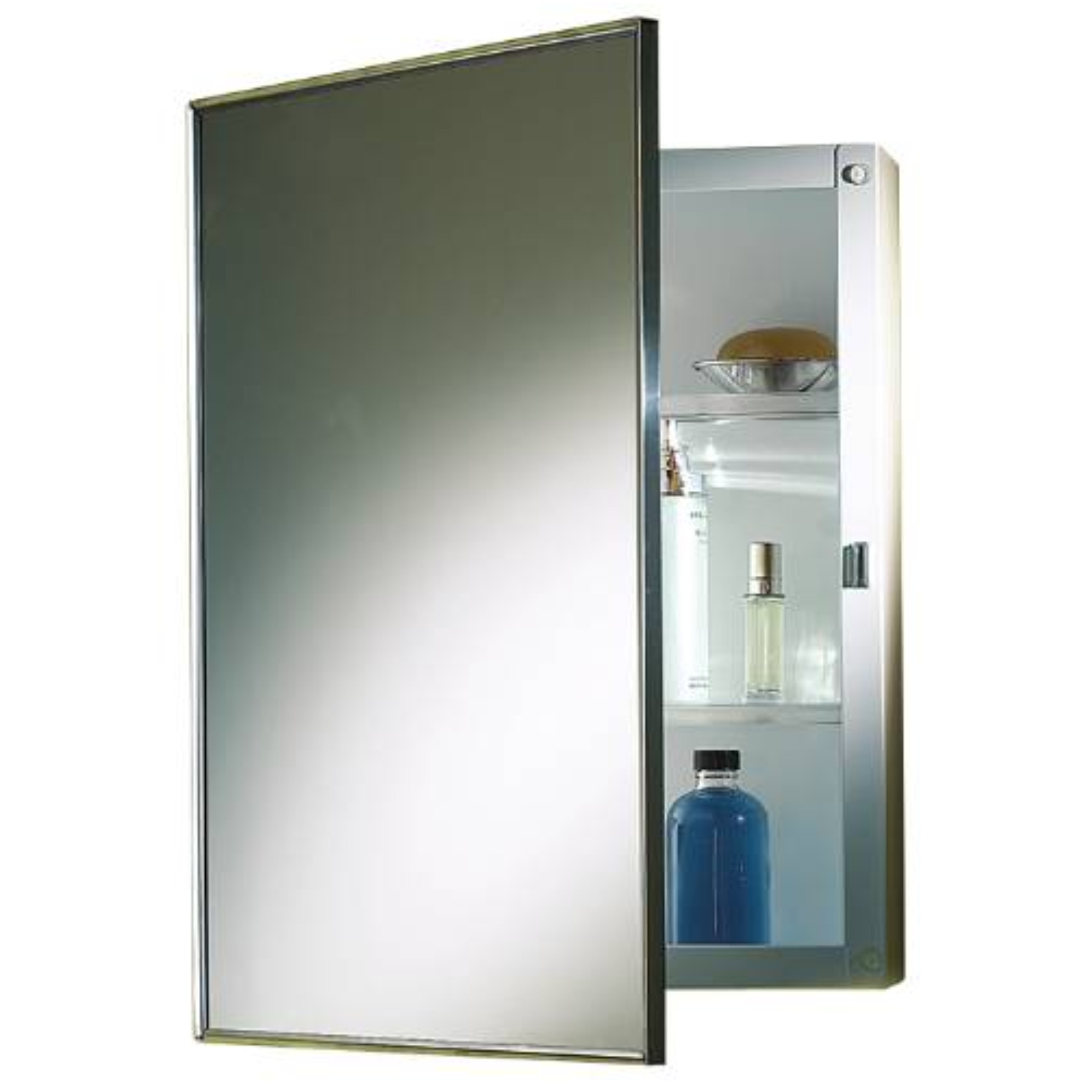 Only 46 66 Nutone Recessed Swing Door Medicine Cabinet 16 In X 22 In Polished Stainless Steel Frame 076335215600 592047 National Brand Alternative