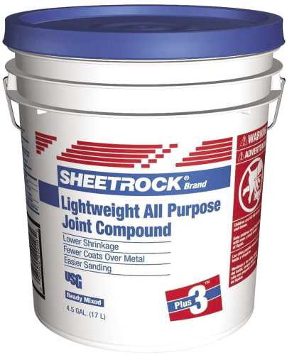 SHEETROCK� PLUS 3 LIGHTWEIGHT ALL PURPOSE WALLBOARD JOINT COMPOUND, READY-MIXED, 4.5 GALLON