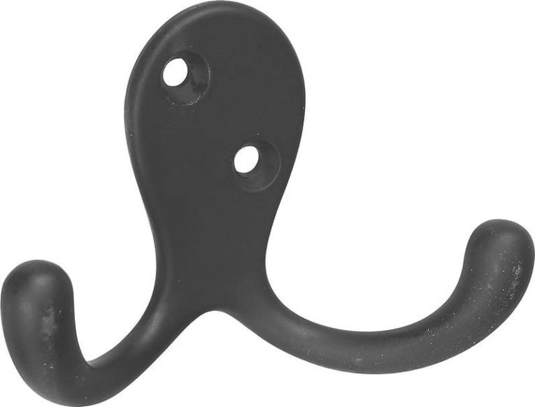 1430 Oil Rubbed Bronze Double Prong Robe Hook