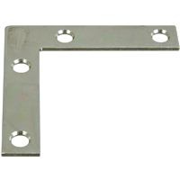 117Bc 2-1/2X1/2 Zinc Flat Brace