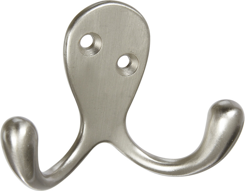 1430 Sn Double Prong Robe Hook