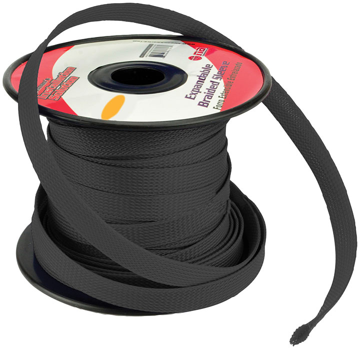 Installation Solution Expandable Braided Sleeve Black 1/4"