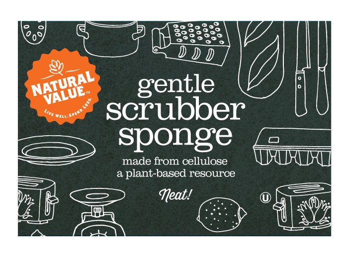 Natural Value Gentle Scrubber Sponge (24x1CNT )