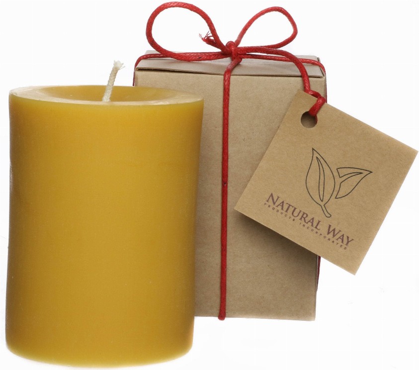 Pure Beeswax Candle - 3"x5"75 hours